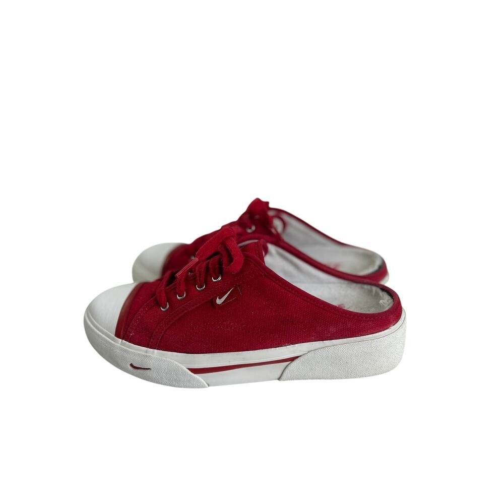 Nike‎ Hermosa Women's Sneakers Y2K Mules SlipOn Red Canvas Platform 8.5